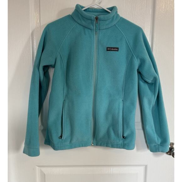 Columbia Benton Springs Full-Zip Fleece Jacket Teal, Youth Large - Picture 2 of 6